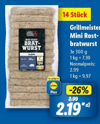 Grillmeister Mini Rostbratwurst