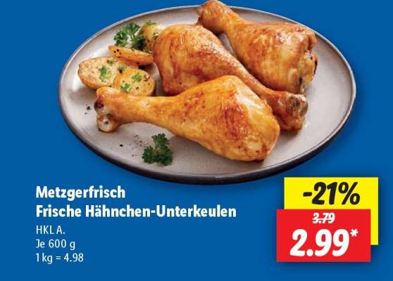 Metzgerfrisch Frische Hähnchen-Unterkeulen