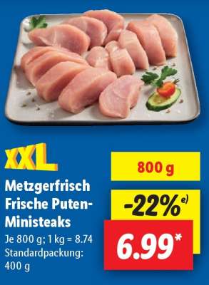 Metzgerfrisch Frische Puten-Ministeaks