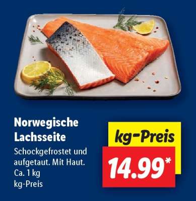 Norwegische Lachsseite