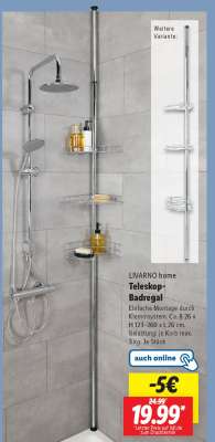 LIVARNO home Teleskop-Badregal