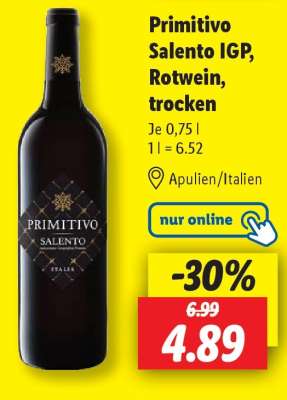 Primitivo Salento IGP, Rotwein, trocken