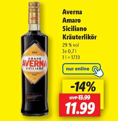 Averna Amaro Siciliano Kräuterlikör