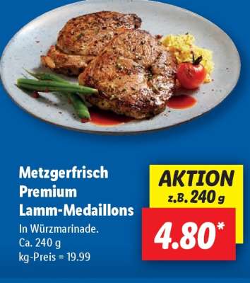 Metzgerfrisch Premium Lamm-Medaillons