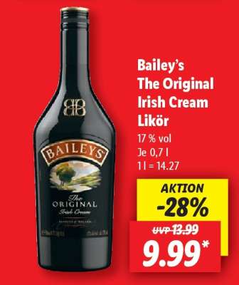 Bailey’s The Original Irish Cream Likör