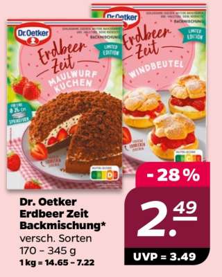 Dr. Oetker Erdbeer Zeit Backmischung