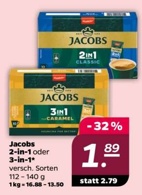 Jacobs 2-in-1 oder 3-in-1