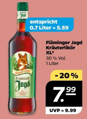 Fläminger Jagd Kräuterlikör XL
