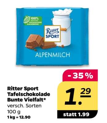 Ritter Sport Tafelschokolade Bunte Vielfalt