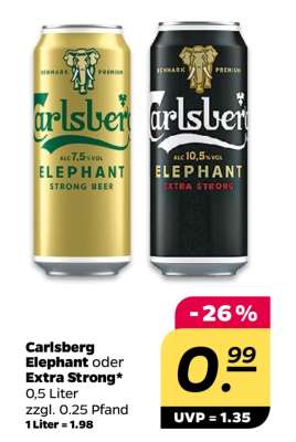 Carlsberg Elephant oder Extra Strong