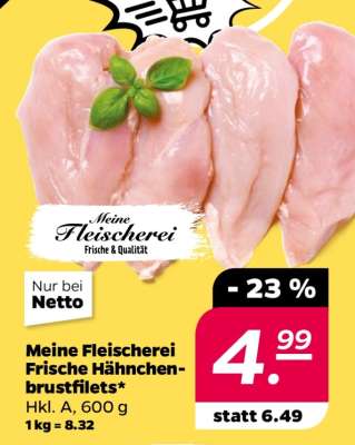 Meine Fleischerei Frische Hähnchenbrustfilets