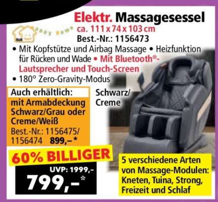 Elektr. Massagesessel