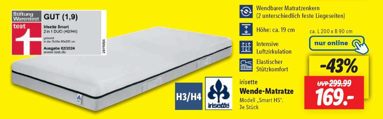 irsetec Wende-Matratze