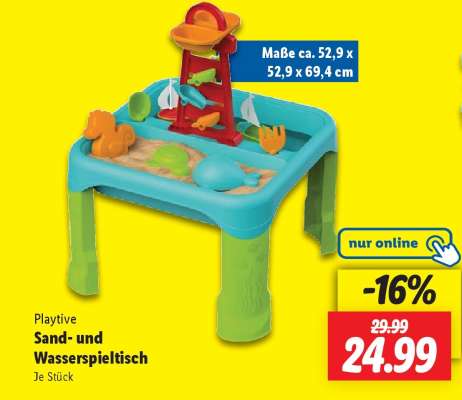 Sand- und Wasserspieltisch