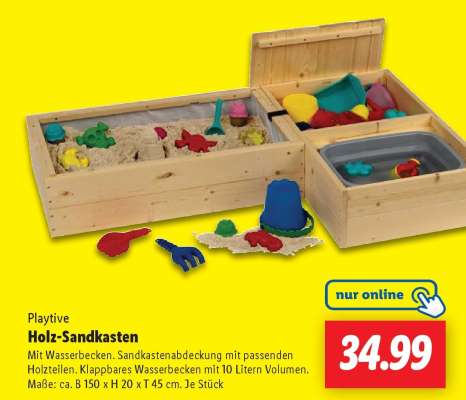 Holz-Sandkasten
