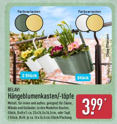 BELAVI Hängeblumenkasten/-töpfe