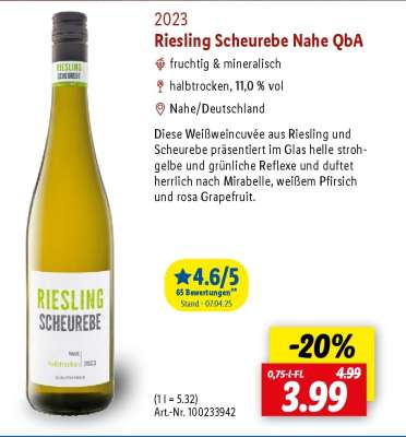 Riesling Scheurebe Nahe QbA