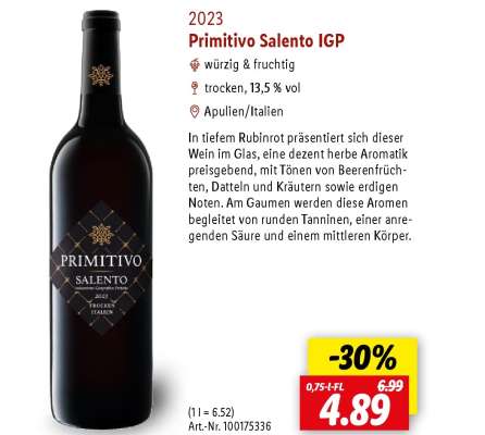 Primitivo Salento IGP