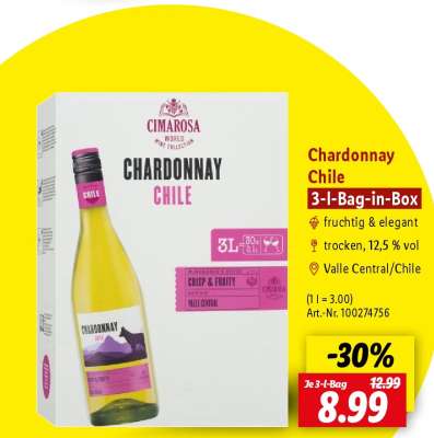 Chardonnay Chile 3-l-Bag-in-Box