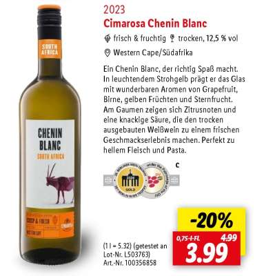Cimarosa Chenin Blanc