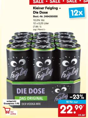 Kleiner Feigling Die Dose