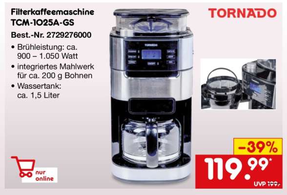 Filterkaffeemaschine TCM-1025A-GS