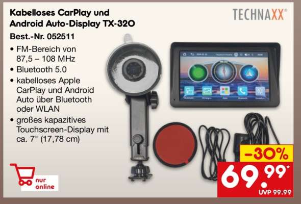 Kabelloses CarPlay und Android Auto-Display TX-32O