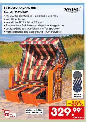 LED-Strandkorb XXL