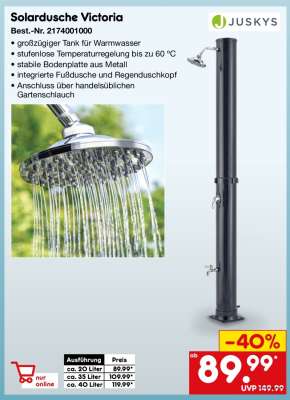 Solardusche Victoria