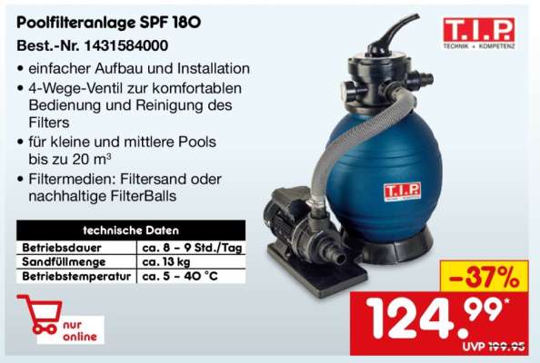 Poolfilteranlage SPF 180