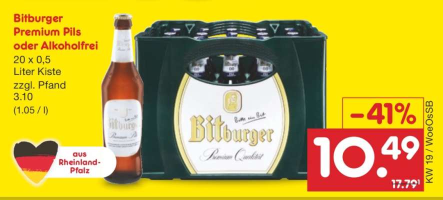 Bitburger Premium Pils oder Alkoholfrei