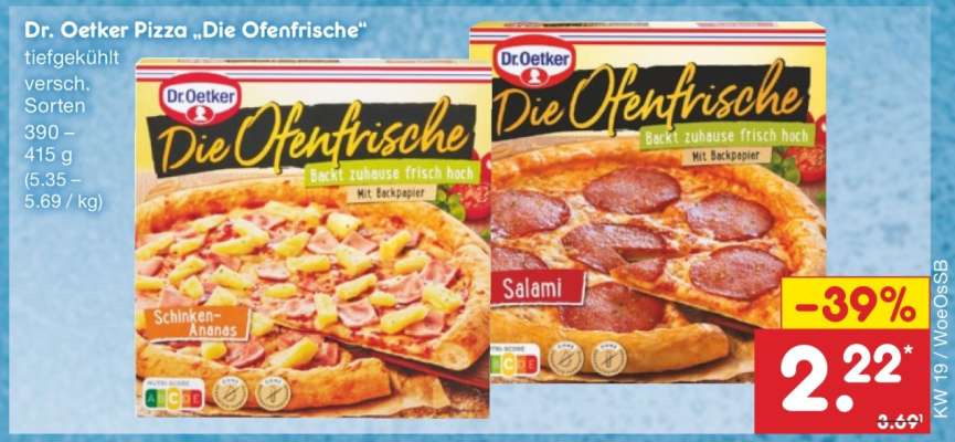 Dr. Oetker Pizza Die Ofenfrische