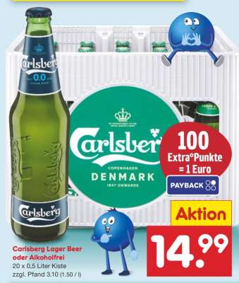 Carlsberg Lager Beer oder Alkoholfrei