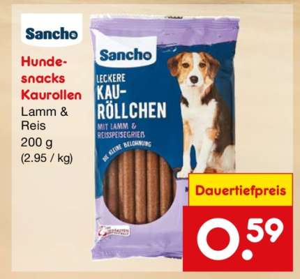 Hundesnacks Kaurollen