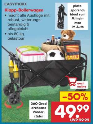 EASYmaxx Klapp-Bollerwagen