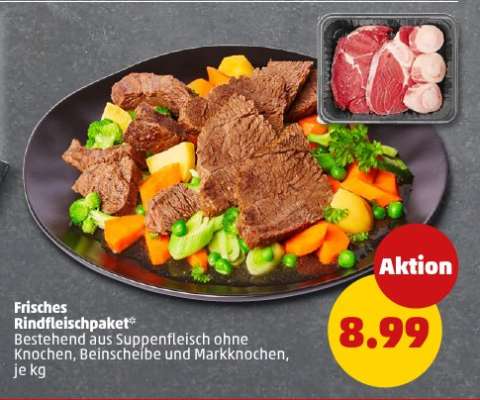 Frisches Rindfleischpaket