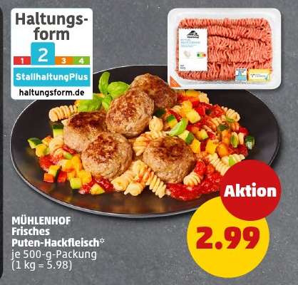 MÜHLENHOF Frisches Puten-Hackfleisch