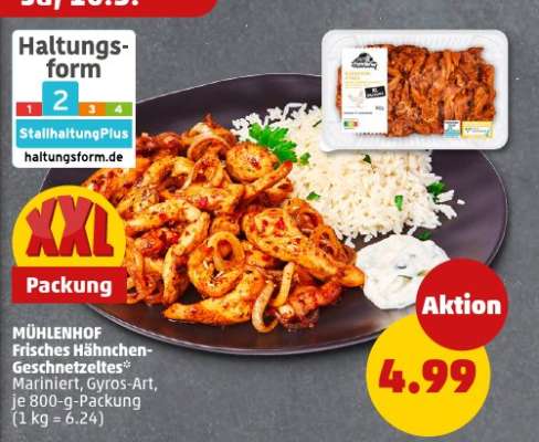 MÜHLENHOF Frisches Hähnchen-Geschnetzeltes