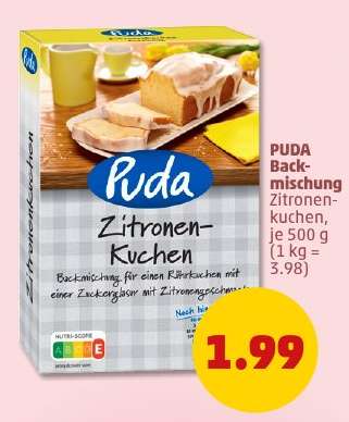 PUDA Backmischung Zitronenkuchen