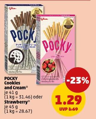 POCKY Cookies and Cream oder Strawberry