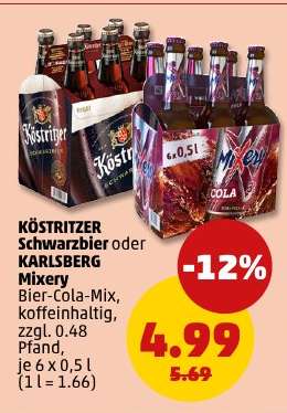 KÖSTRITZER Schwarzbier oder KARLSBERG Mixery