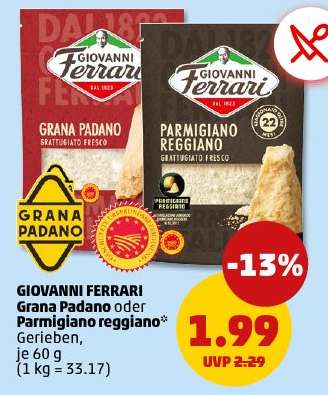 GIOVANNI FERRARI Grana Padano oder Parmigiano Reggiano