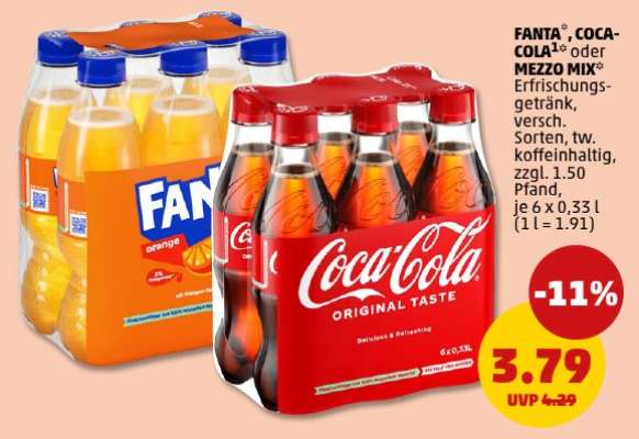 FANTA®, COCA-COLA® oder MEZZO MIX®