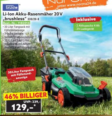 Li-Ion Akku-Rasenmäher 20V „brushless“ 330/20-8