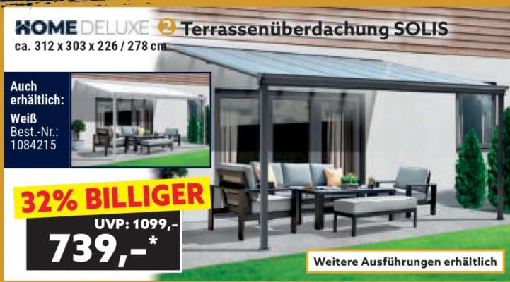 Terrassenüberdachung SOLIS