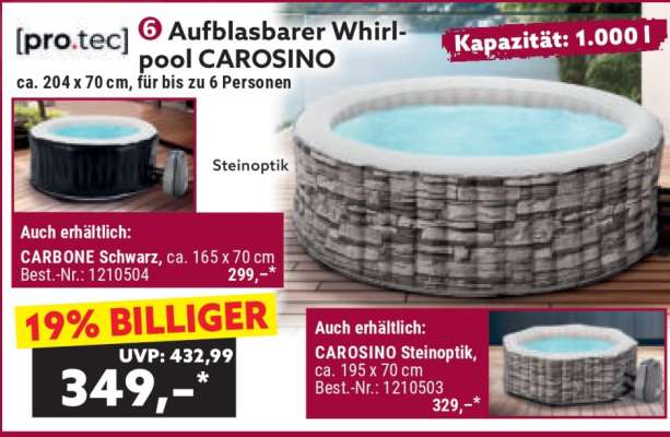 Aufblasbarer Whirlpool CAROSINO