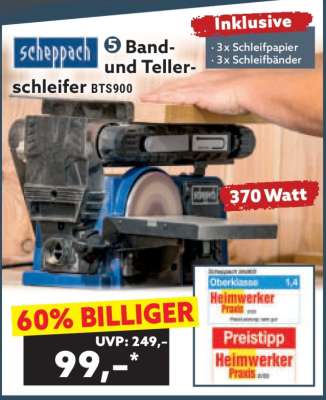 scheppach 5 Band- und Tellerschleifer BTS900