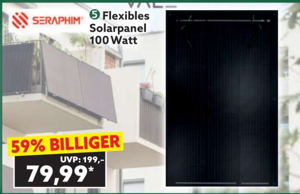 Flexibles Solarpanel 100 Watt