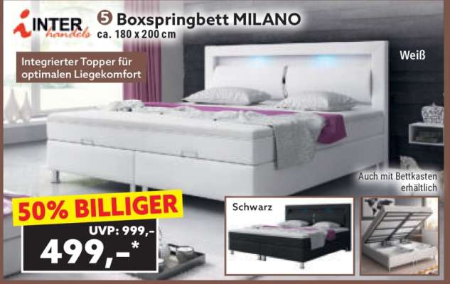 Boxspringbett MILANO