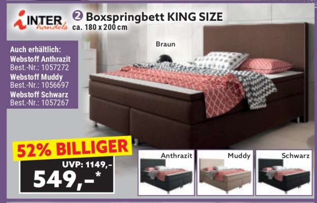 Boxspringbett King Size